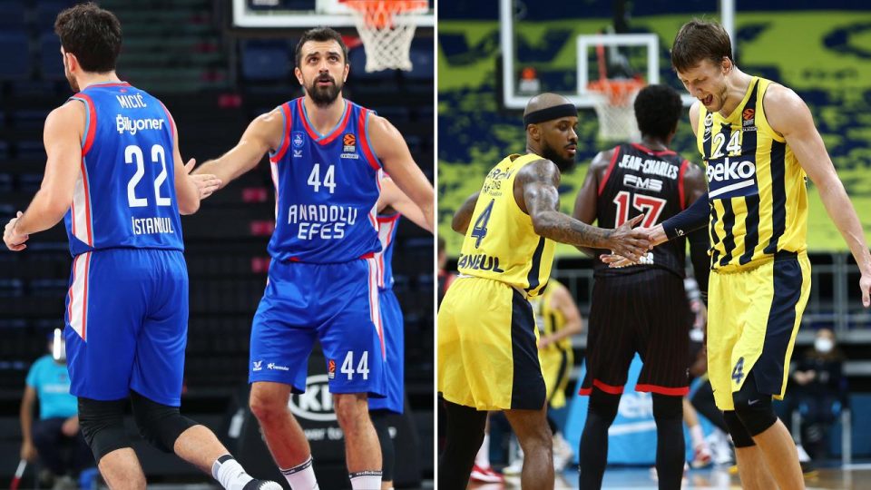 Anadolu Efes ve Fenerbahçe Beko’dan kritik galibiyetler